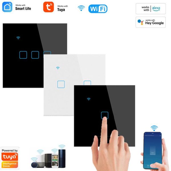 smart home control 1/2/3 gang tuya wifi touch switch 100-240v life wall button light for alexa and google assistant
smart home control 1/2/3 gang tuya wifi touch switch 100-240v life wall button light for alexa and google assistant