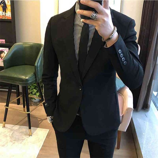 british style men's handsome fashion casual coat korean formal dress slim fit black suit marriage, White;black
british style men's handsome fashion casual coat korean formal dress slim fit black suit marriage, White;black