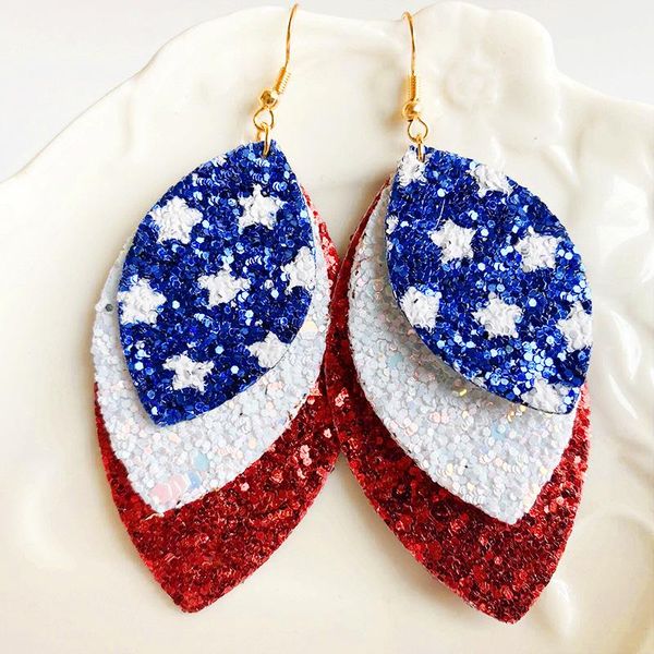 dangle & chandelier multi-layered glitter pu leather leaves earrings for women men red white blue american independence day national, Silver
dangle & chandelier multi-layered glitter pu leather leaves earrings for women men red white blue american independence day national, Silver