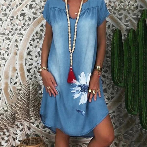 30h baggy tunic casual women dresses lmitation denim short sleeve floral print shift for midi vestidos, Black;gray
30h baggy tunic casual women dresses lmitation denim short sleeve floral print shift for midi vestidos, Black;gray