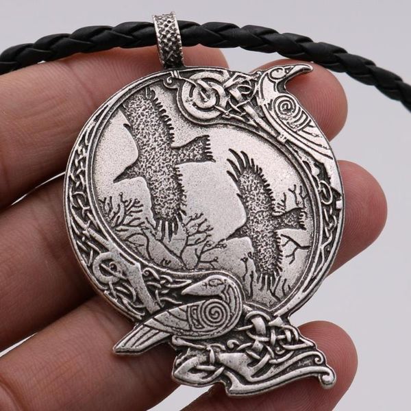 pendant necklaces viking raven necklace odin rune amulet on moon bird celts crow men's jewelry talisman, Silver
pendant necklaces viking raven necklace odin rune amulet on moon bird celts crow men's jewelry talisman, Silver