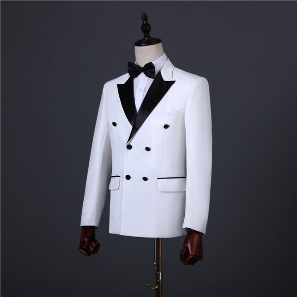 mens formal white suits 2 pieces wedding groom tuxedo prom evening male singer host stage slim suit costume studio p suit, Black;red
mens formal white suits 2 pieces wedding groom tuxedo prom evening male singer host stage slim suit costume studio p suit, Black;red