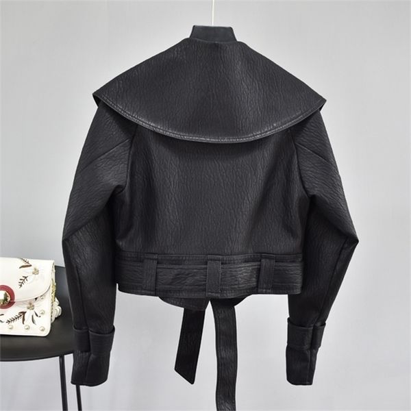 ftlzz autumn women pu leather jackets short coat turndown collar belt lace-up motorcycle black punk red overcoat female outwear
ftlzz autumn women pu leather jackets short coat turndown collar belt lace-up motorcycle black punk red overcoat female outwear