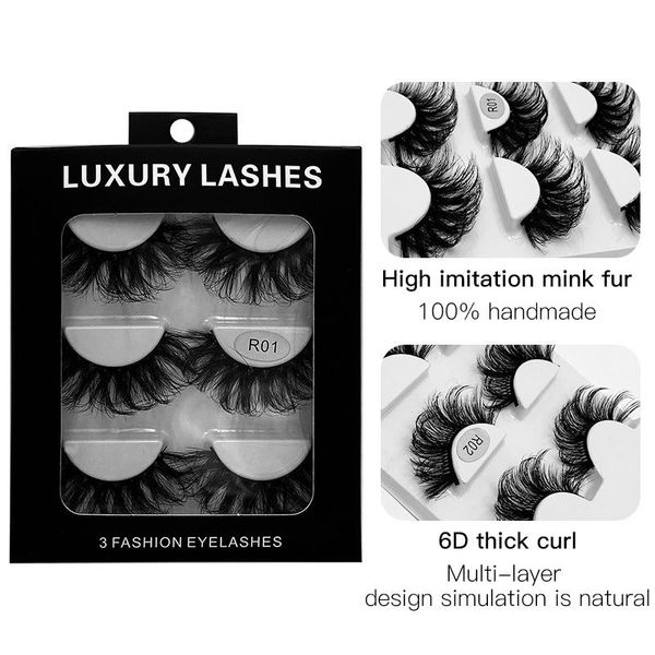 false eyelashes 3 pairs 6d dramatic soft faux lashes natural semi-handmade curled fake eyelash extension maquiagem
false eyelashes 3 pairs 6d dramatic soft faux lashes natural semi-handmade curled fake eyelash extension maquiagem