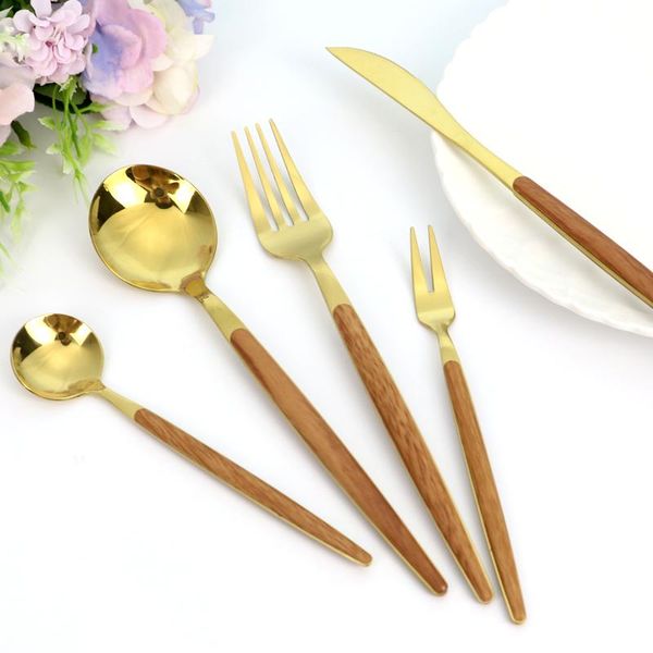 flatware sets shiny wood gold dinnerware set 5pcs stainless steel western knife fork teaspoon cutlery
flatware sets shiny wood gold dinnerware set 5pcs stainless steel western knife fork teaspoon cutlery