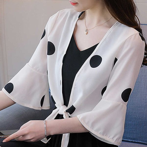 blusas mujer de moda flare short sleeve blouse women summer blouse women v-neck dot chiffon blouse shirt clothes d15 210602, White
blusas mujer de moda flare short sleeve blouse women summer blouse women v-neck dot chiffon blouse shirt clothes d15 210602, White