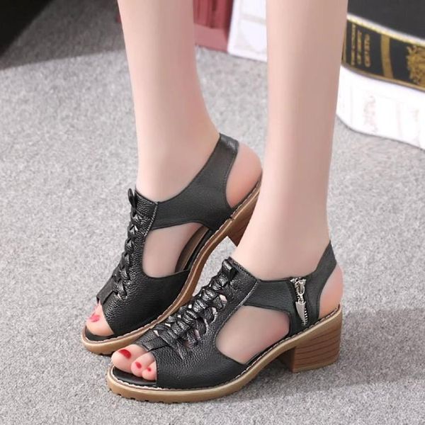 2021 sandals women's summer tendon bottom women's sandals fish mouth side zipper retro shoes, Black
2021 sandals women's summer tendon bottom women's sandals fish mouth side zipper retro shoes, Black