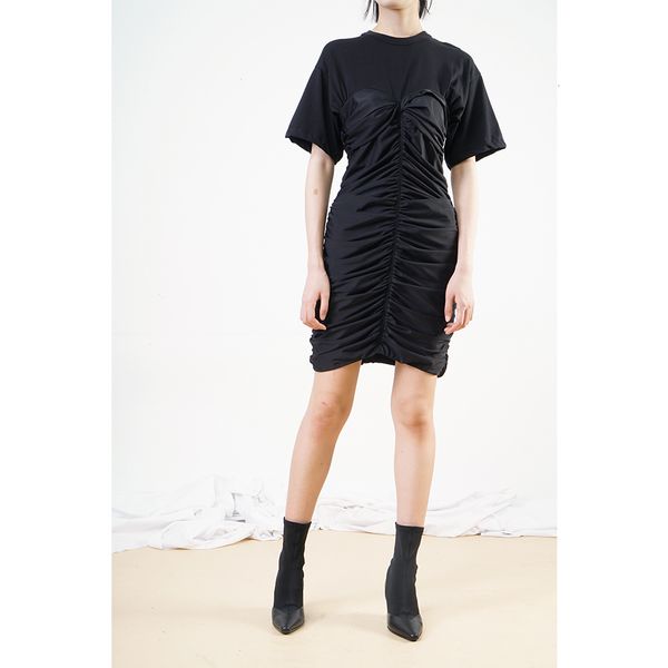 2021 new runway designer es women summer casual o-neck short sleeve draped tshirt white black woz6, Black;gray
2021 new runway designer es women summer casual o-neck short sleeve draped tshirt white black woz6, Black;gray