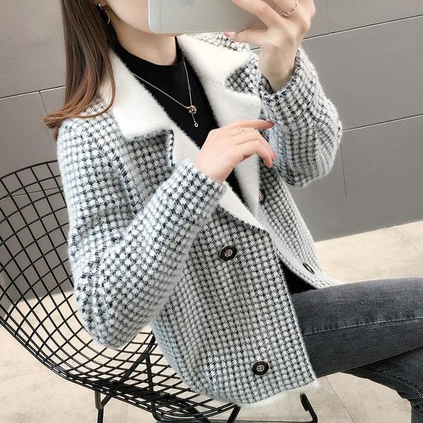 women's wool & blends winter jacket long women warm thicke woolen coat 2021 autumn loose lamb fur mink sleeve cotton, Black
women's wool & blends winter jacket long women warm thicke woolen coat 2021 autumn loose lamb fur mink sleeve cotton, Black