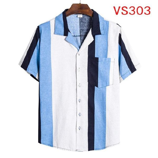 men's casual shirts 2021 cotton and linen stripes short-sleeved shirt fashion summer vacation, White;black
men's casual shirts 2021 cotton and linen stripes short-sleeved shirt fashion summer vacation, White;black
