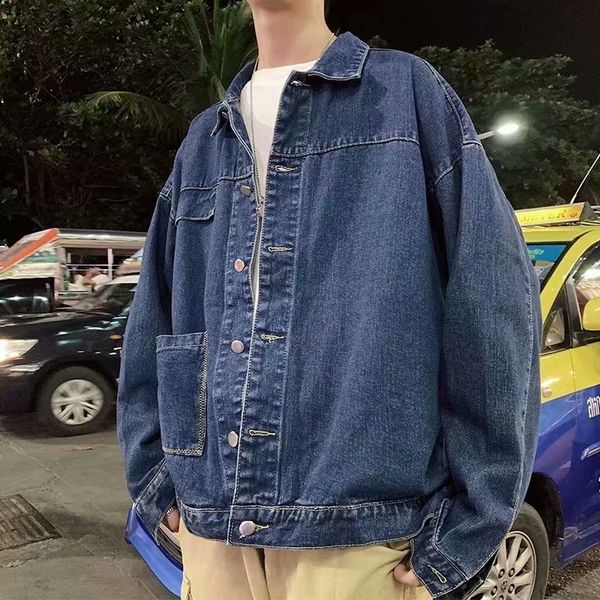 spring and autumn ins new short jeans men's korean student handsome loose blue jacket, Black;brown
spring and autumn ins new short jeans men's korean student handsome loose blue jacket, Black;brown