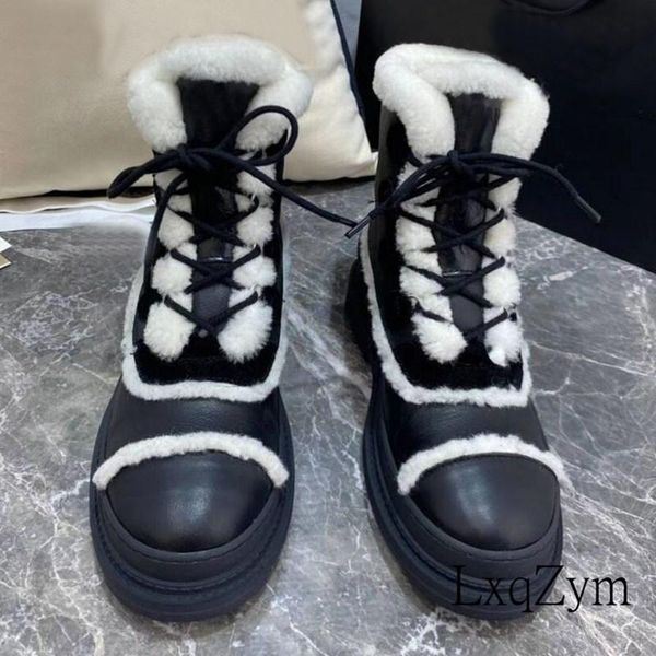 boots mixed color wool decor winter warm women's full real leather designer lady lace up casual shoes trend, Black
boots mixed color wool decor winter warm women's full real leather designer lady lace up casual shoes trend, Black