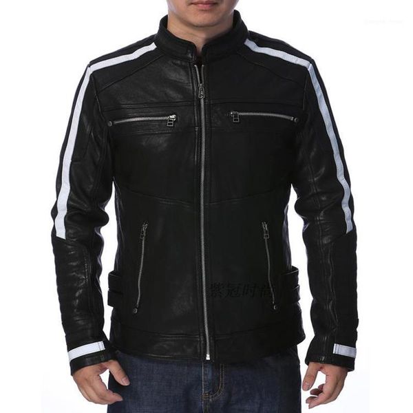men's leather & faux stand collar 100% sheepskin genuine jackets,man jackets motorcycle slim casual coat, Black
men's leather & faux stand collar 100% sheepskin genuine jackets,man jackets motorcycle slim casual coat, Black