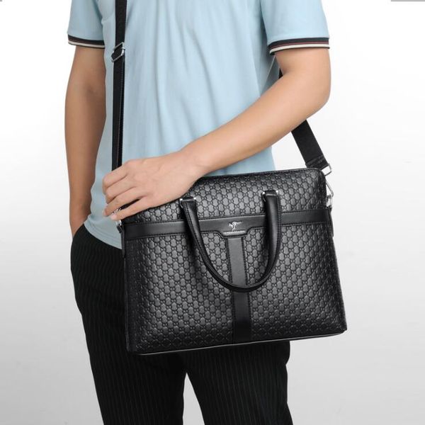 Factory wholesale leather men brand shoulder bag large horizontal Joker computer handbag European and American embossed leathers business briefcase 8808, Black
Factory wholesale leather men brand shoulder bag large horizontal Joker computer handbag European and American embossed leathers business briefcase 8808, Black