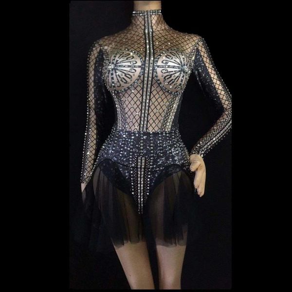 women new black shining rhinestone singer dance evening bodysuit outfit summer glisten transparent mesh bodysuit costume, Black;white
women new black shining rhinestone singer dance evening bodysuit outfit summer glisten transparent mesh bodysuit costume, Black;white