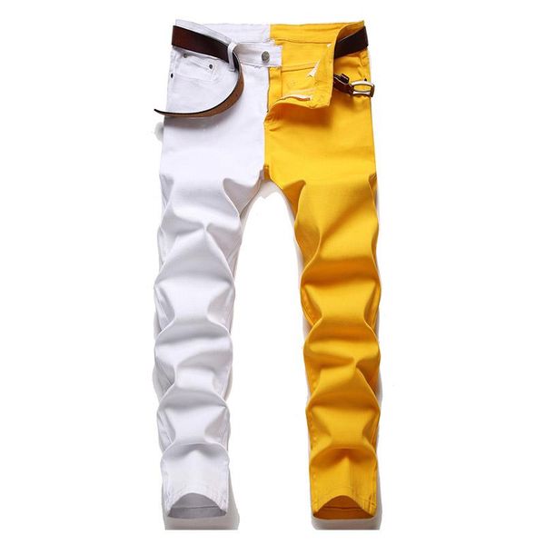 men's jeans kiovno fashion men hip hop color block pathcowork pants slim fit stretch denim trousers 2 colors style, Blue
men's jeans kiovno fashion men hip hop color block pathcowork pants slim fit stretch denim trousers 2 colors style, Blue