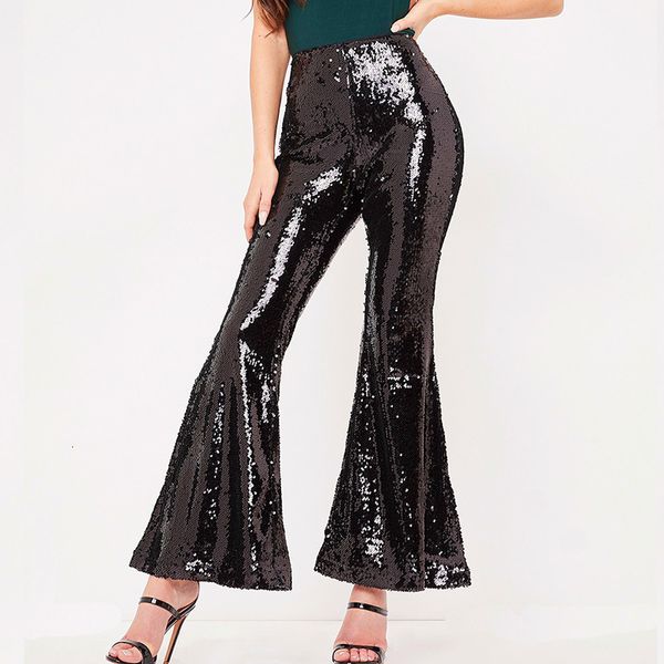 2021 new spring autumn black sequin women wasit slim full length sparkly trousers female high street solid casual flare pants nvcq, Black;white
2021 new spring autumn black sequin women wasit slim full length sparkly trousers female high street solid casual flare pants nvcq, Black;white