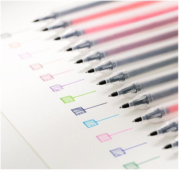 12 pcs/lot creative 12 colors gel pen 0.5mm color ink pens marker for students writing stationery school office jllchf 
12 pcs/lot creative 12 colors gel pen 0.5mm color ink pens marker for students writing stationery school office jllchf