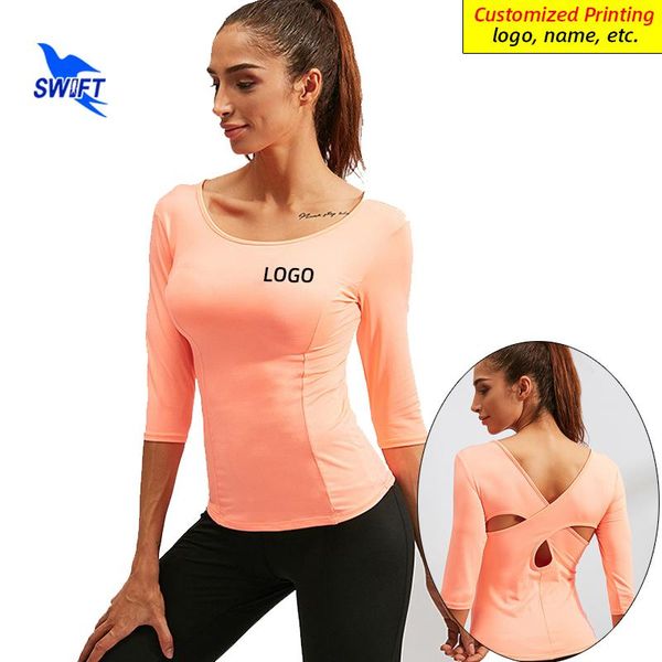 yoga outfit customize logo quick dry shirts women 3/4 sleeve cross back elastic running t-shirt gym fitness slim fit sports
yoga outfit customize logo quick dry shirts women 3/4 sleeve cross back elastic running t-shirt gym fitness slim fit sports