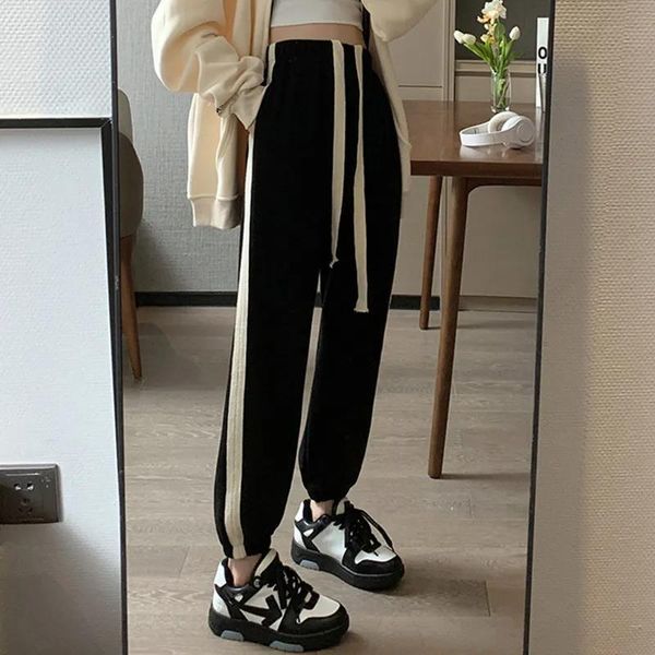 women's pants & capris vibe style women 2021 high waist nine-point beam casual sports loose and thin wild tide, Black;white
women's pants & capris vibe style women 2021 high waist nine-point beam casual sports loose and thin wild tide, Black;white
