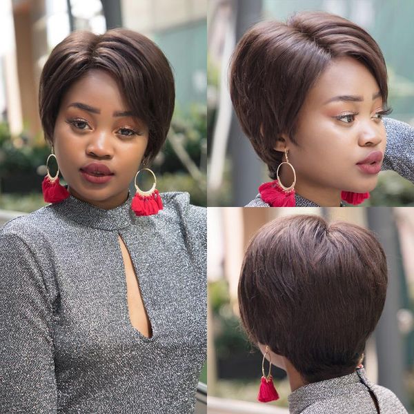 lace wigs short part straight bob human hair pixie cut front wig nature black brazilian pre plucked, Black;brown
lace wigs short part straight bob human hair pixie cut front wig nature black brazilian pre plucked, Black;brown