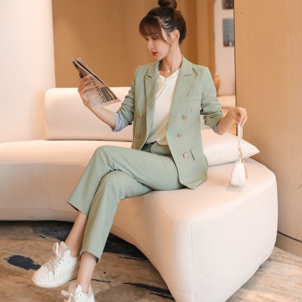 women's 2021 fashion suits autumn new double-breasted jacket casual pants two-piece suit set 89tr, White;black
women's 2021 fashion suits autumn new double-breasted jacket casual pants two-piece suit set 89tr, White;black
