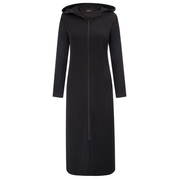new fashion streetwear hoodies women pure color full length zipper front long hoodies sweatshirt hooded coat robe bathrobe, Black
new fashion streetwear hoodies women pure color full length zipper front long hoodies sweatshirt hooded coat robe bathrobe, Black