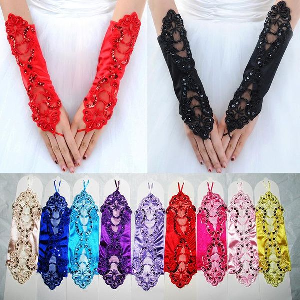 sports gloves fashion women female short half finger satin seam pearl lady retro lace driving fingerless, Black
sports gloves fashion women female short half finger satin seam pearl lady retro lace driving fingerless, Black