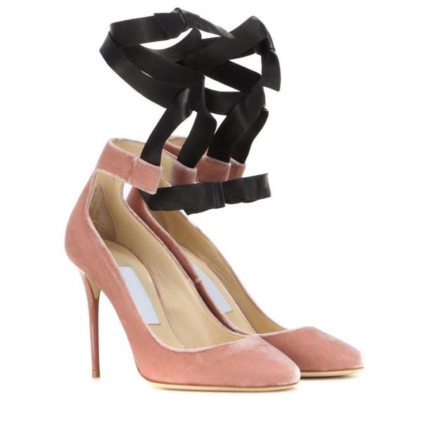 hongyi new year spring sweet pink black suede leather shallow cut stiletto heel dress pumps ankle strap lace up party shoes
hongyi new year spring sweet pink black suede leather shallow cut stiletto heel dress pumps ankle strap lace up party shoes