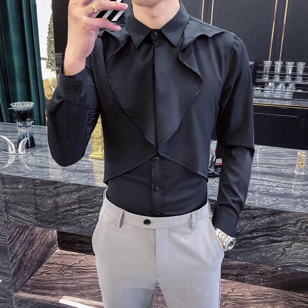portrait shirts men's dressed in white chemise black from vintage slim fit vestiti eleganti uomo workwear japanese prom club 13tp, White;black
portrait shirts men's dressed in white chemise black from vintage slim fit vestiti eleganti uomo workwear japanese prom club 13tp, White;black