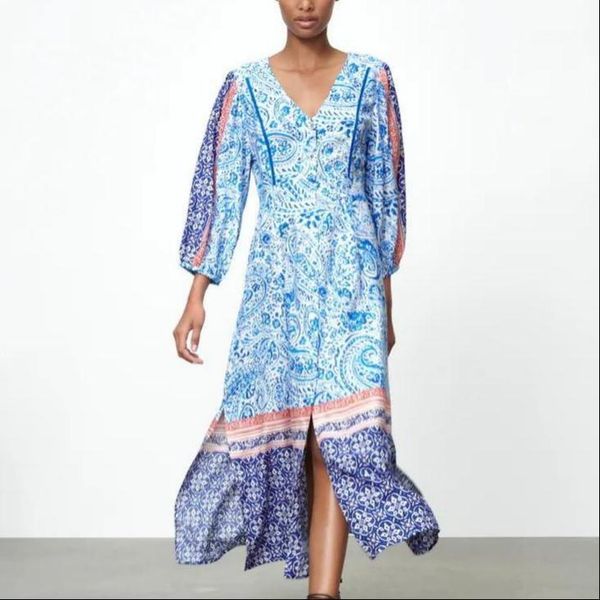 casual dresses maxi for women 2021 bohemian style print summer long sleeve dress korean fashion v-neck single-breasted, Black;gray
casual dresses maxi for women 2021 bohemian style print summer long sleeve dress korean fashion v-neck single-breasted, Black;gray