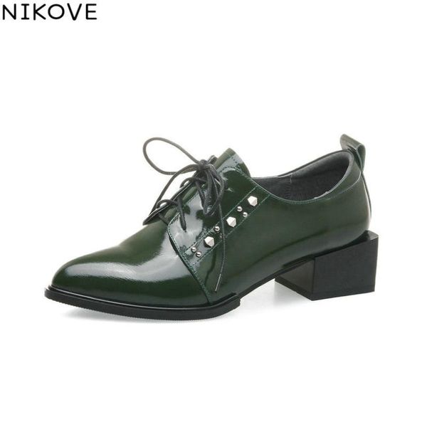 dress shoes nikove 2021 women pumps square med heels pointed toe western style cow patent leather pu lace up size 34-42, Black
dress shoes nikove 2021 women pumps square med heels pointed toe western style cow patent leather pu lace up size 34-42, Black