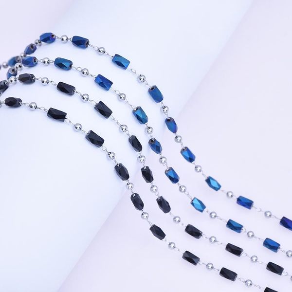 chains 1m/lot stainless steel silver color crystal cuboid wire wrapped rosary chain round beads diy women necklaces bracelet jewelry
chains 1m/lot stainless steel silver color crystal cuboid wire wrapped rosary chain round beads diy women necklaces bracelet jewelry