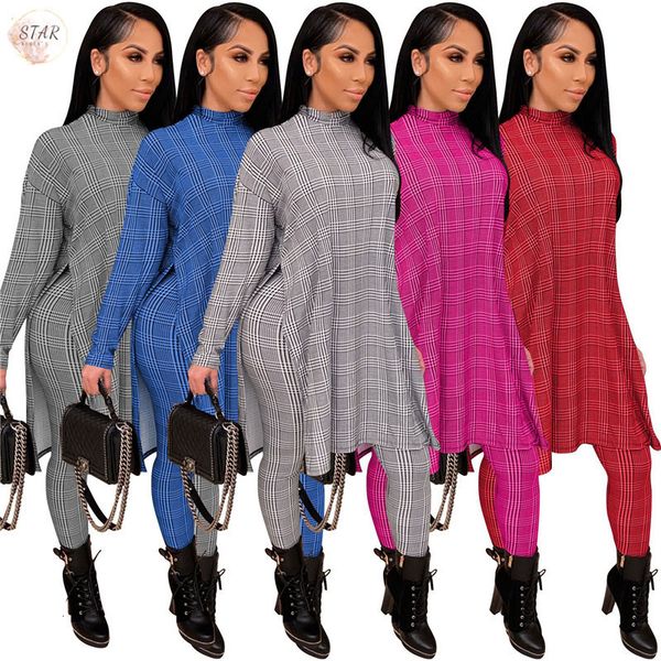 new casual jogging suits for women two piece sets plaid loose slip hem and leggings fashion club out wearwholesale dropshipping 2021 lh3w, Gray
new casual jogging suits for women two piece sets plaid loose slip hem and leggings fashion club out wearwholesale dropshipping 2021 lh3w, Gray