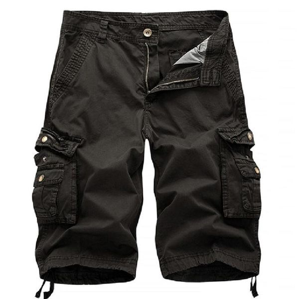 men's shorts men casual solid color multi pockets fifth cargo pants loose beach for summer clothing 2021, White;black
men's shorts men casual solid color multi pockets fifth cargo pants loose beach for summer clothing 2021, White;black