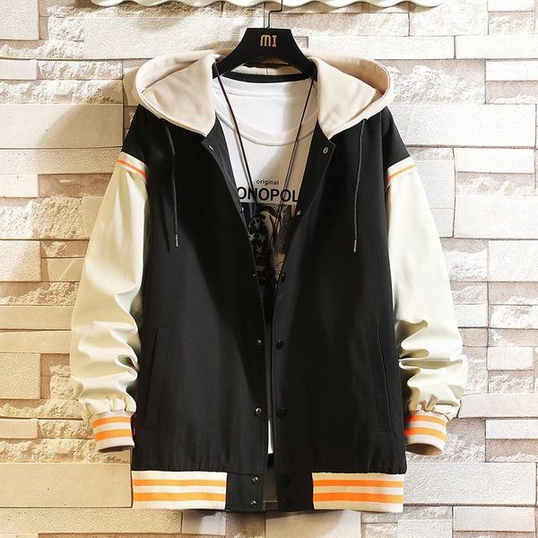 men's jackets korea fashion 2021 spring autumn black patchwork baseball uniform zipper jacket streetwear bomber clothes oversize m-5xl, Black;brown
men's jackets korea fashion 2021 spring autumn black patchwork baseball uniform zipper jacket streetwear bomber clothes oversize m-5xl, Black;brown