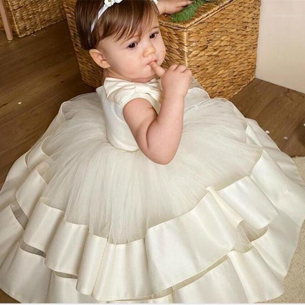 girl's dresses puffy tiered one shoulder stain baby birthday gowns flower girl wedding with bow first kids communion pageant1, Red;yellow 
girl's dresses puffy tiered one shoulder stain baby birthday gowns flower girl wedding with bow first kids communion pageant1, Red;yellow