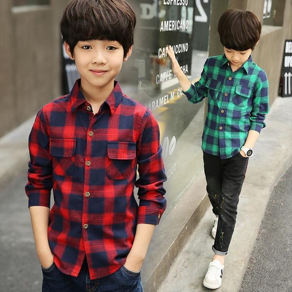 kid boys button down plaid cotton long sleeve shirt children fashion blouses 4y 14y, White;black
kid boys button down plaid cotton long sleeve shirt children fashion blouses 4y 14y, White;black