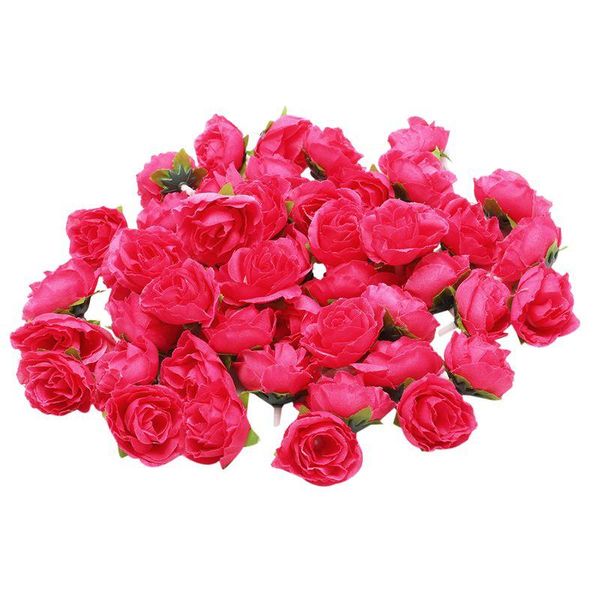 

gift wrap 50 artificial roses, 3cm large flowers, pink