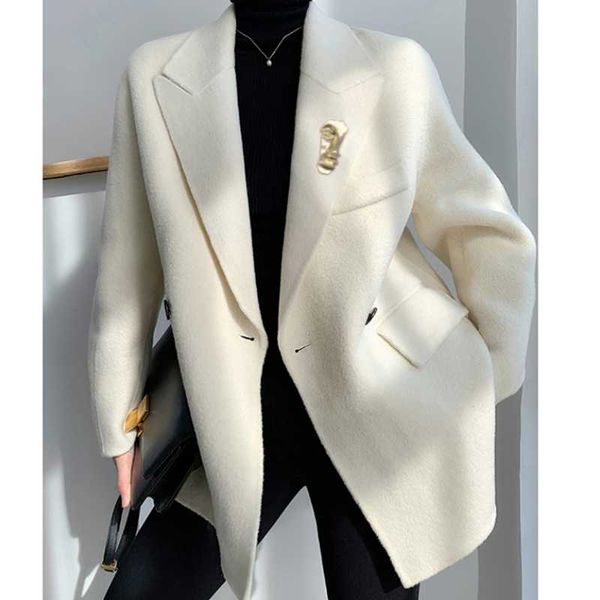 women's suits & blazers cashmere coat 2021 woolen suit plus size fashion women, White;black
women's suits & blazers cashmere coat 2021 woolen suit plus size fashion women, White;black
