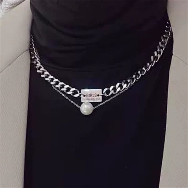 hbp fashion double-layer pearl necklace women's hip-hop versatile simple student niche design personality trend, Silver
hbp fashion double-layer pearl necklace women's hip-hop versatile simple student niche design personality trend, Silver