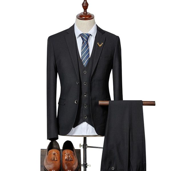 men's suits & blazers men 3 stuks pack set dress business casual effects color mode slim fit broek vest formal wedding clothing, White;black
men's suits & blazers men 3 stuks pack set dress business casual effects color mode slim fit broek vest formal wedding clothing, White;black