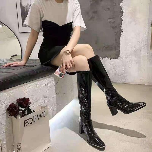 boots patent leather fashion knee hig women zipper thick high heel long ladies square toe autumn winter shoes botas mujer, Black
boots patent leather fashion knee hig women zipper thick high heel long ladies square toe autumn winter shoes botas mujer, Black