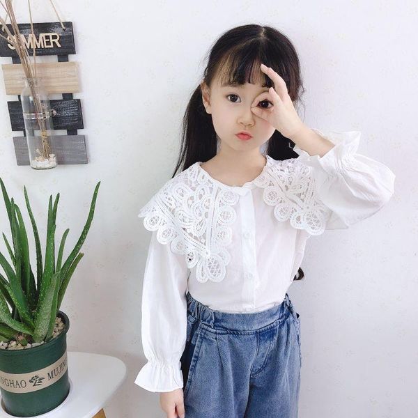 baby girls cotton white soild full big turn-down collar lace shirts cute children kids blouse clothes, White;black
baby girls cotton white soild full big turn-down collar lace shirts cute children kids blouse clothes, White;black