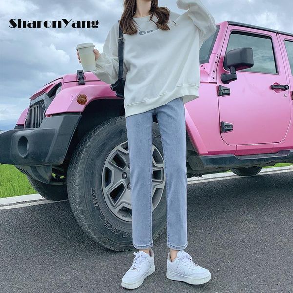 women's jeans autumn high waist loose elastic straight women comfortable fashion casual baggy denim pants mom boyfriend, Blue
women's jeans autumn high waist loose elastic straight women comfortable fashion casual baggy denim pants mom boyfriend, Blue