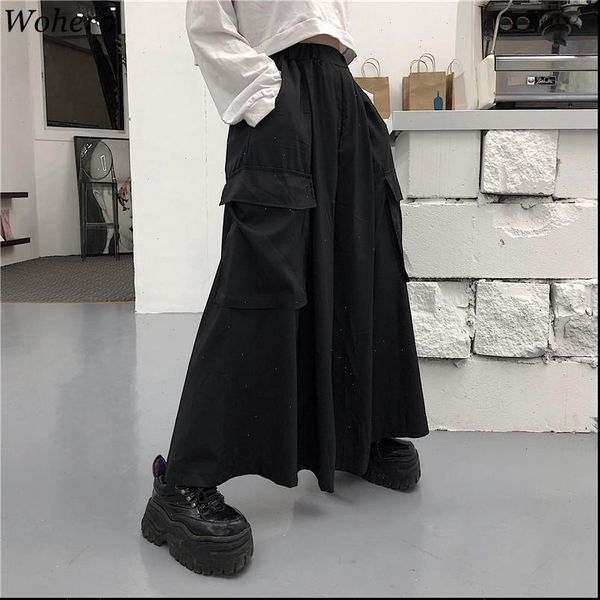 harajuku streetwear korean cargo pants women man summer hip hop harem wide pants vintage kimono japan loose black trousers, Black;white
harajuku streetwear korean cargo pants women man summer hip hop harem wide pants vintage kimono japan loose black trousers, Black;white