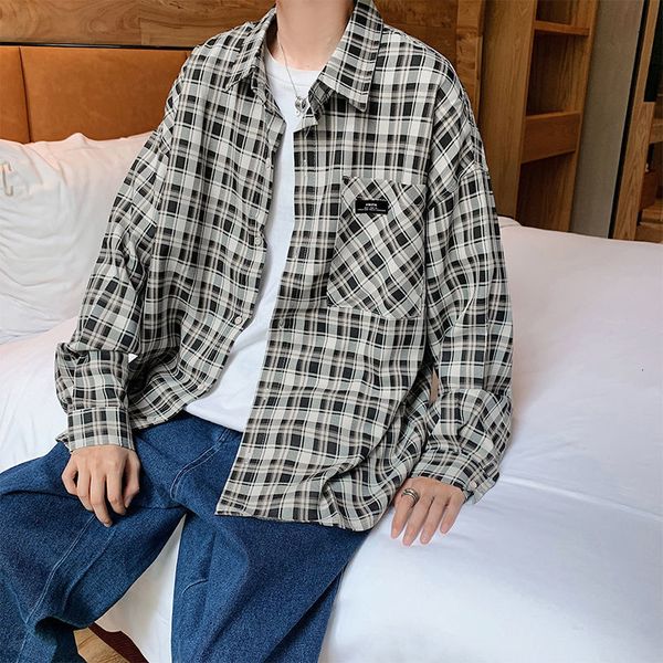 2021 spring cotton plaid men's fashion hit color retro casual shirt men streetwear long-sleeved shirts mens m-2xl pxb5, White;black
2021 spring cotton plaid men's fashion hit color retro casual shirt men streetwear long-sleeved shirts mens m-2xl pxb5, White;black
