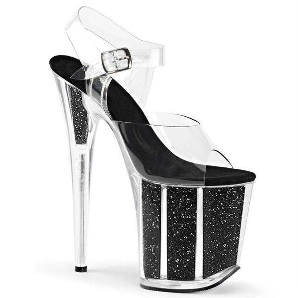 sandals 20 cm transparent waterproof platform sequins decorative stilettos banquet nightclub pole dance model, Black
sandals 20 cm transparent waterproof platform sequins decorative stilettos banquet nightclub pole dance model, Black