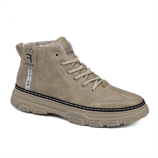 high martin 2021 winter new plush shoes british boots men's casual work, Black
high martin 2021 winter new plush shoes british boots men's casual work, Black