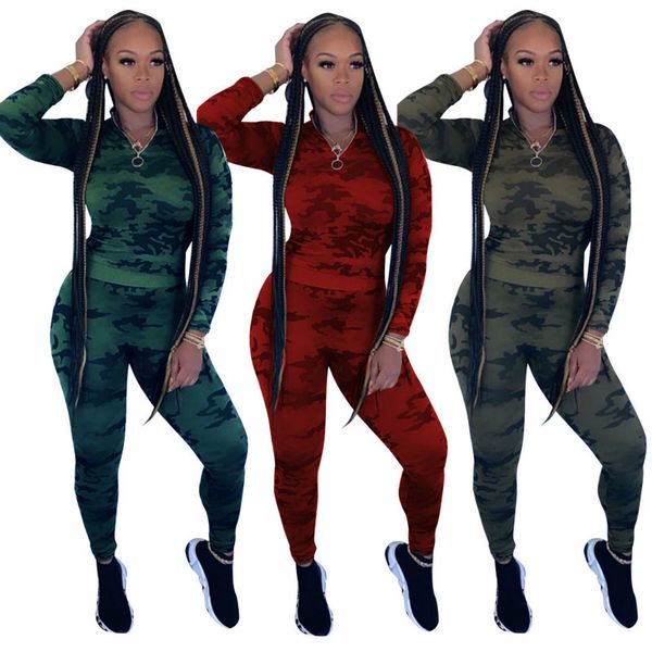 2021 new camouflage print zipper ny long sleeve women suit autumn european and american fashion casual two piece set xn5q, Gray
2021 new camouflage print zipper ny long sleeve women suit autumn european and american fashion casual two piece set xn5q, Gray